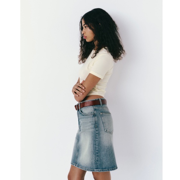 ZARA DENIM SKIRT TRF - Picture 7 of 7
